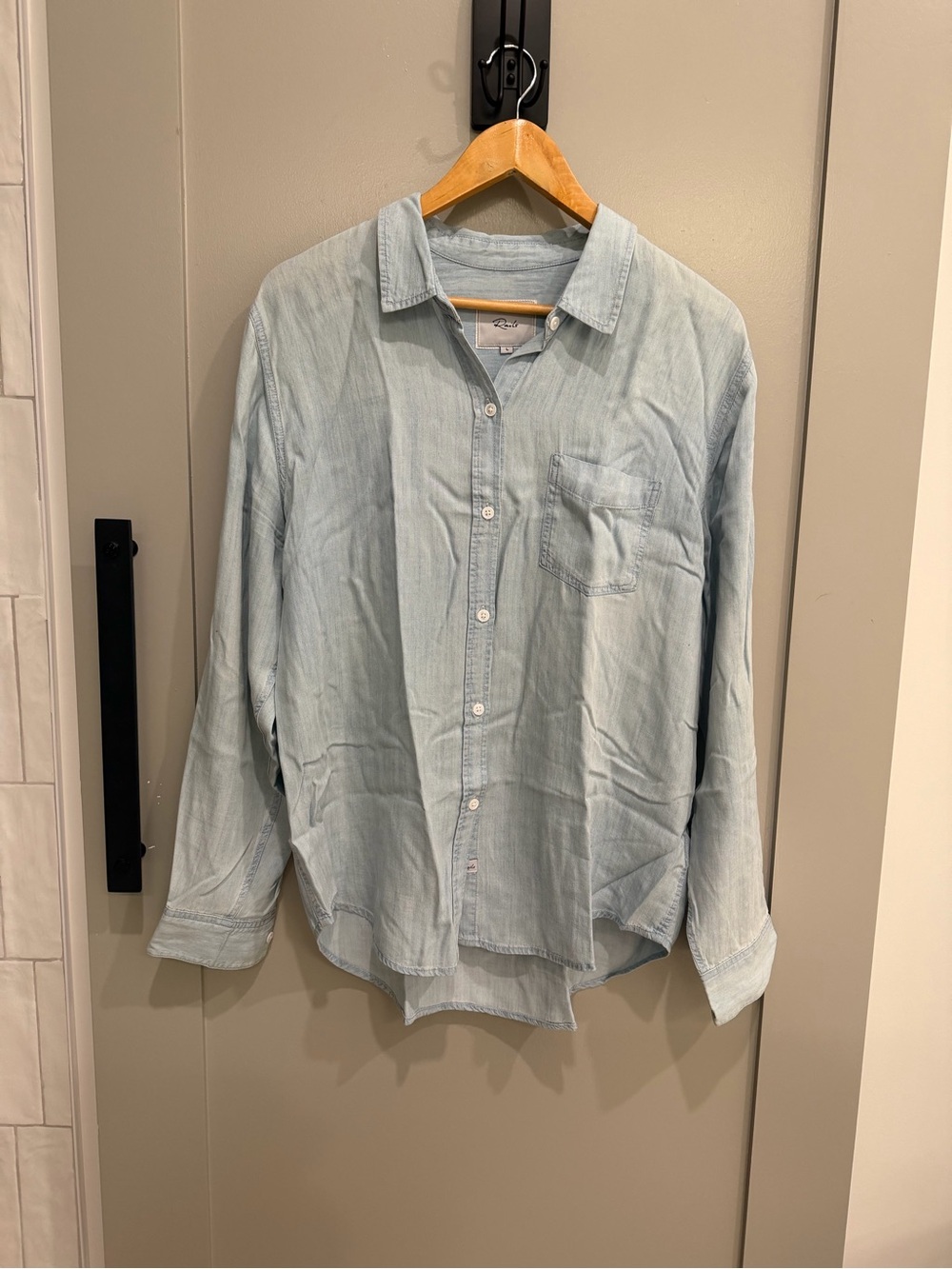 Rails Light Blue Lyocell Button Down Shirt